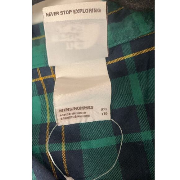 The North Face Men's 2XL Hayden Pass Long Sleeve Plaid Shirt, Green - Picture 5 of 7